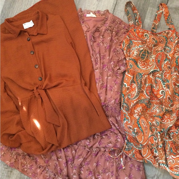 Lot of 3 Spring flowy vintage style boho dresses ASOS, Free, Entro - Picture 7 of 8